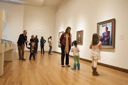 Visitors at a past free Family Day event at the Nasher Museum of Art at Duke University. Photo by J Caldwell