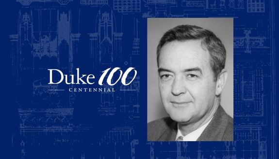 Duke 100 Centennial with photo of Marcus Hobbs