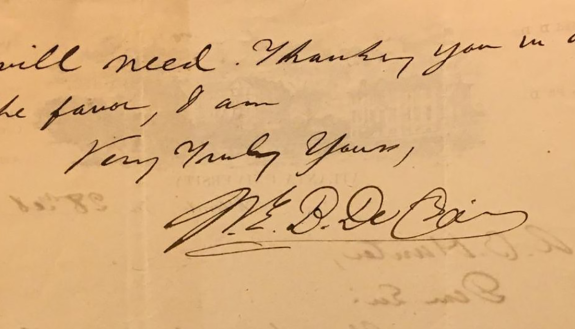 Letter from W.E.B. Du Bois in the duke special collections